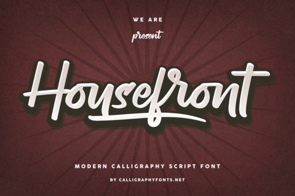 Housefront: A Handwritten Font for Elegant Design