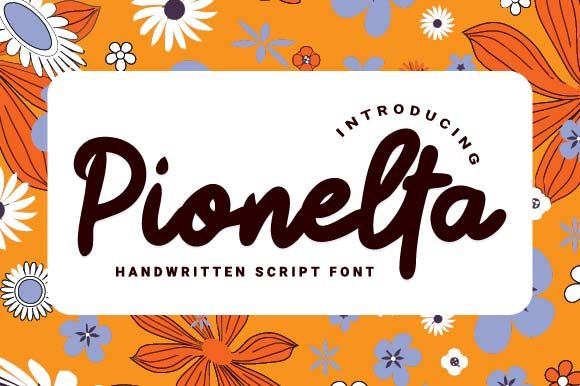 Pionelta: A Sweet Script Font